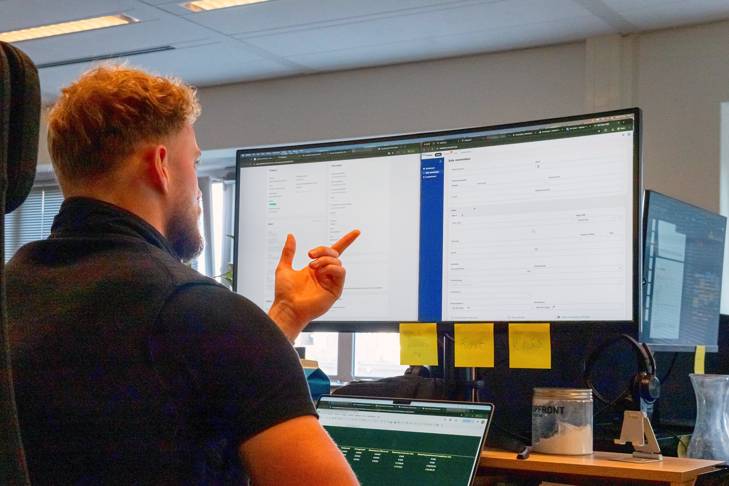 Werken in het platform van Trefzeker: aanvragen en vergoedingen op een groot scherm